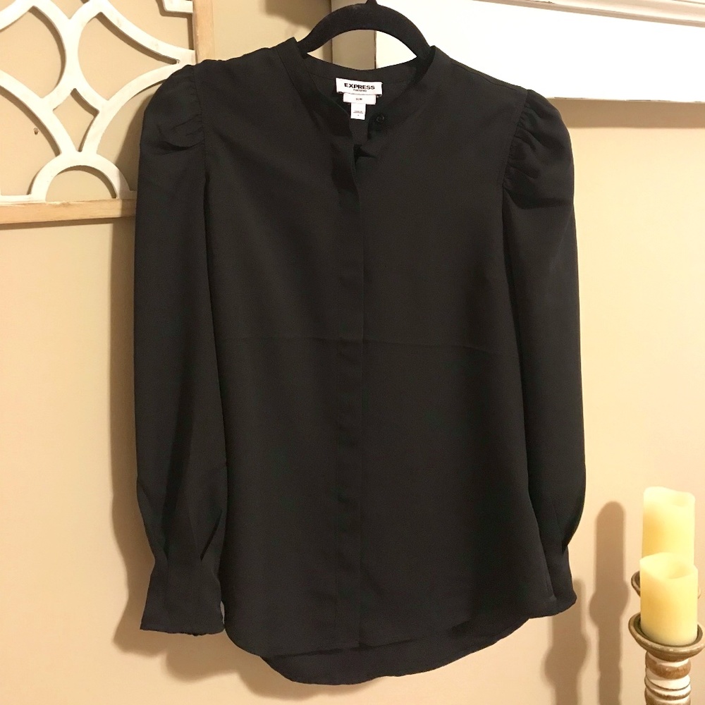 Express Black long sleeves blouse